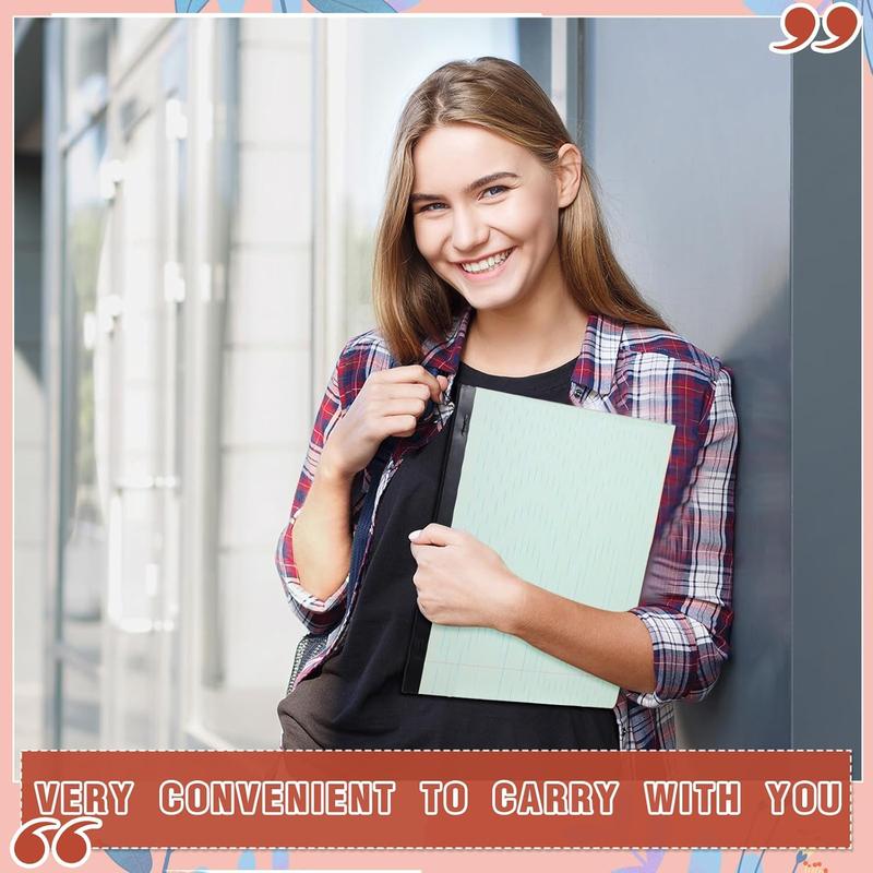 6 count 11" x 9.5" Legal Pads College Ruled Notepad Landscape Notebook Horizontal Lined Notebook 80 Gsm Assorted Colors Paper Pastel Writing Pads for School Office, 40 Sheet (Cute Color)