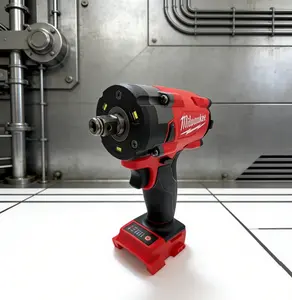 Milwaukee Brushless Cordless 3/8" Impact Wrench, 18V Rechargeable, for Car & Truck Repair, Screwdriver & Drill Functions, Ideal for Construction Sites and Renovation Work