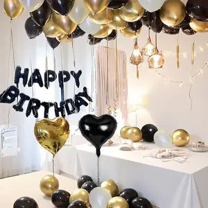 Happy Birthday Balloon Kit - Ultimate Garland Arch Decoration with 16-Inch Foil Letter Balloons Heart-Shaped Balloons and Colorful Latex Balloons for Stunning Party Celebrations