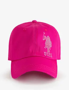 WOMENS TWILL RHINESTONE SIDE LOGO HAT