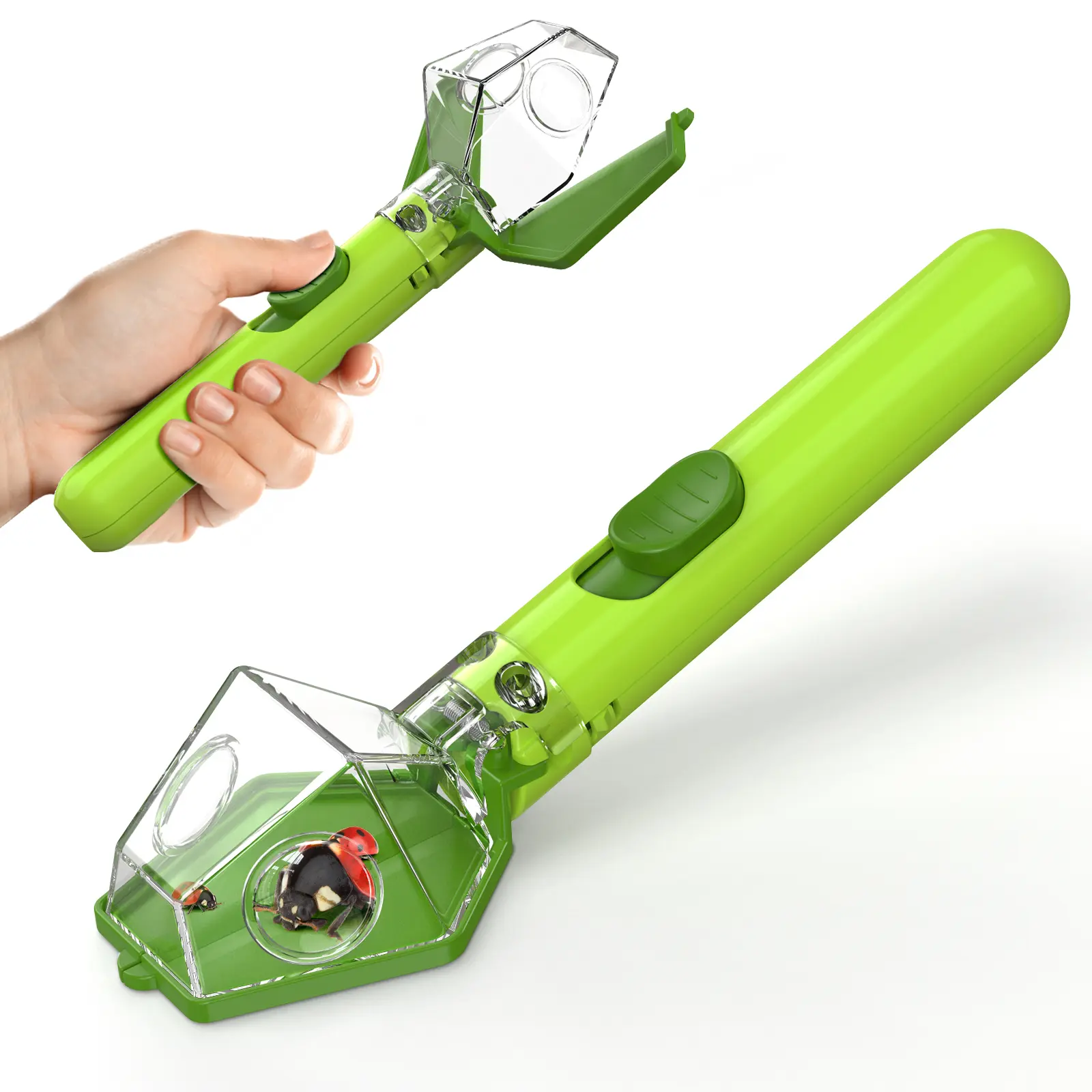 LEOUA  Bug Catcher for Kids with 6X Magnifier, Safe Insect Viewer Toy for Outdoor Exploration, Catch Observe Release STEM Nature Toy for Backyard, Camping, Beach