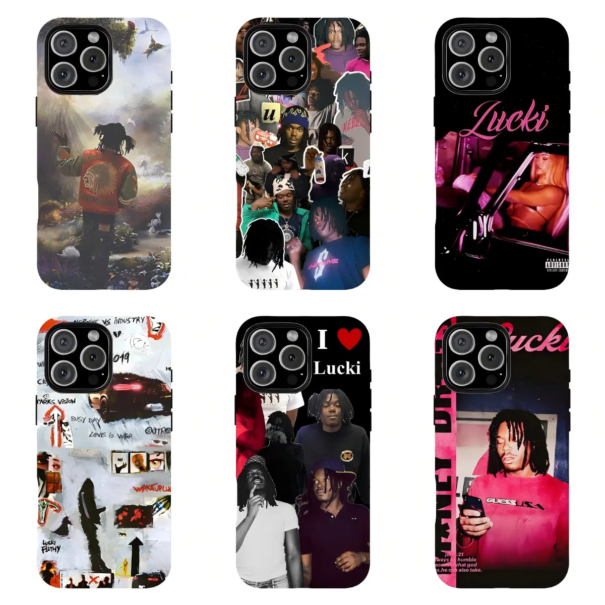 Lucki Hip Hop Phone Case Collection, Shockproof Cover, for iPhone17 ProMax /16/15/14/13/12/11 Plus for Samsung phones, suitable for both men and women,  Perfect Gift for Women Men.A gift for the fans