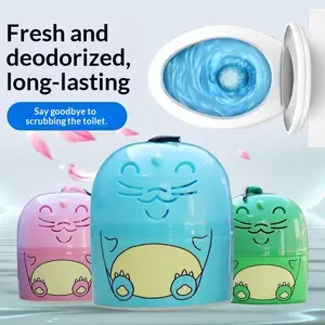 Cute Dinosaur-Shaped Toilet Bowl Cleaner, 3PCS Ocean, Jasmine, Peach Scent, Long-Lasting Freshness, Powerful Stain Removal, Septic Safe Bathroom Tank Cleaner