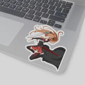 [4 pack] Asuna Sword Art Online Anime Kiss-Cut Stickers 4"x4"