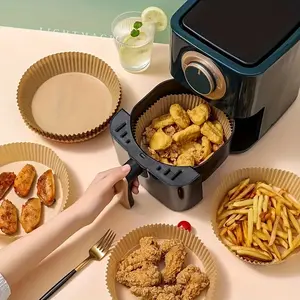 50/100pcs Air Fryer Liner, Air Fryer Accessories, Non-Stick Disposable Heat Resistant Air Fryer Oil-absorbing Paper Liner Boxed