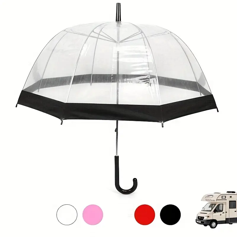 [Durable Plastic Daily Rain Umbrella] 1pc Apollo Automatic Clear Bubble Umbrella, 33.07*46.06 inches, Universal Fit, Uncharged, Durable Plastic, Transparent Design for Daily Use and Rainy Days umbrella  hat Women's Snow Garden Boots Collapsible Vampire  W