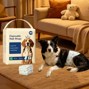 X9 Disposable Male Dog Diapers - Leak-Proof Belly Wraps with Wetness Indicator, Rapid-Dry Gel Technology, Puppy Pads, Fast Absorption, for Excitable Urination & Incontinence, XS-Large Sizes,Ideal for pet lovers, summer atmosphere.