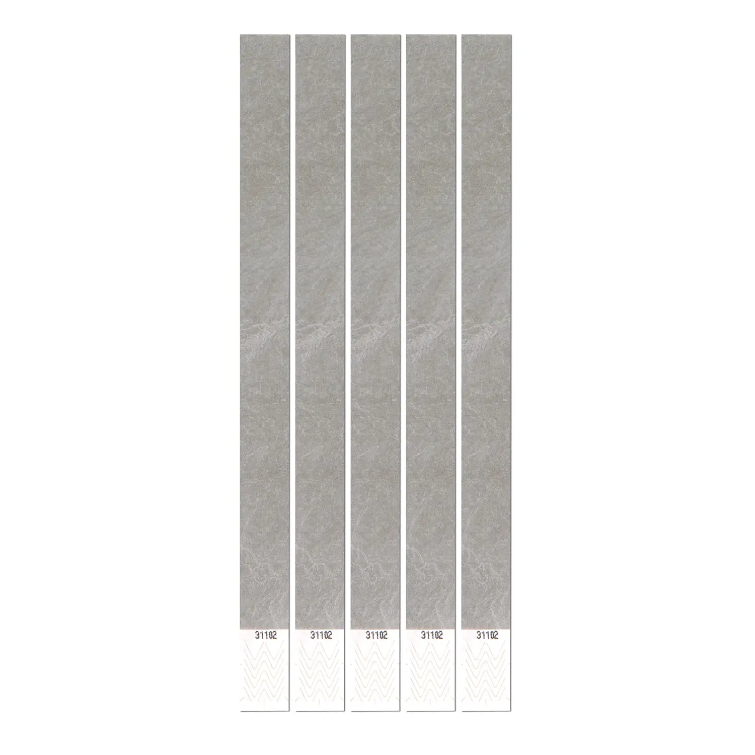 Silver Tyvek Wristbands .75" x 10" (Pack of 100)