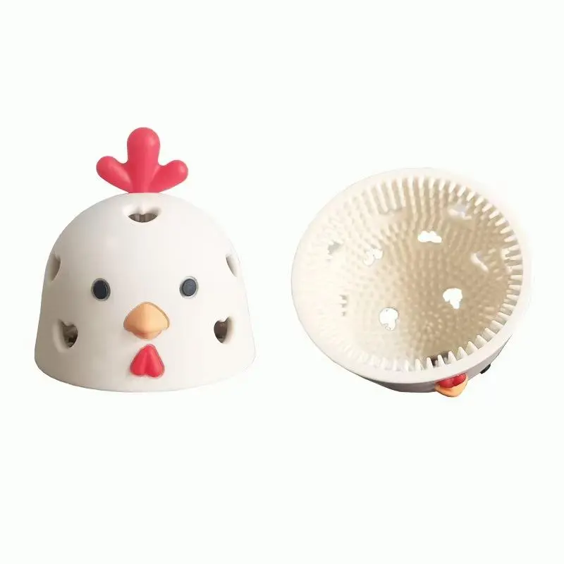 Silicone Egg Cleaning Brush, 1 Count Cute Chicken Design Egg Washer, Kitchen Egg Cleaning Tool for Home Dining Room Barbecue Picnic, Kitchen Gadgets, Kitchenware