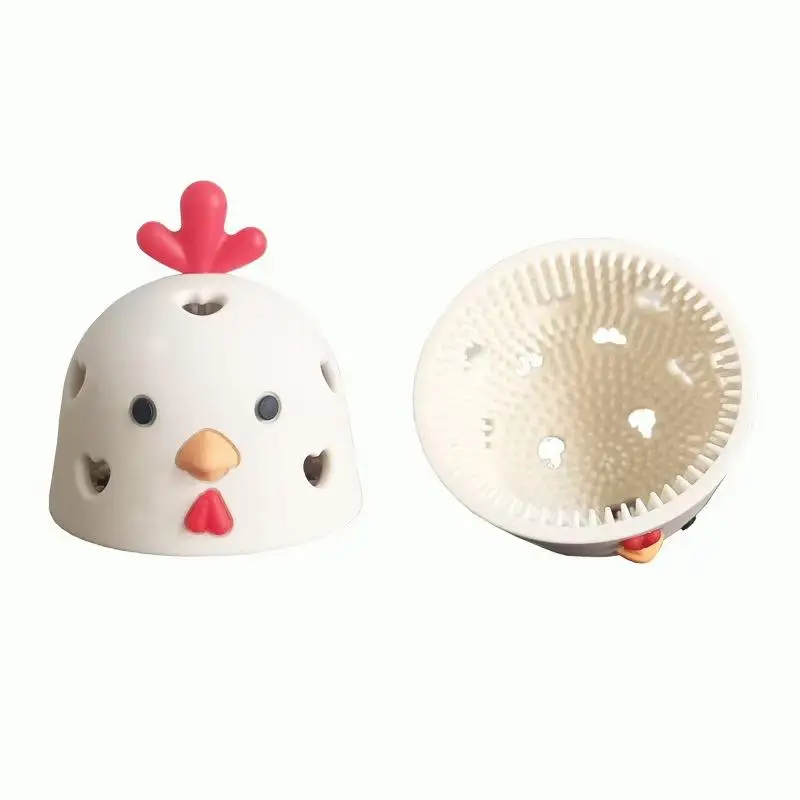 Silicone Egg Cleaning Brush, 1 Count Cute Chicken Design Egg Washer, Kitchen Egg Cleaning Tool for Home Dining Room Barbecue Picnic, Kitchen Gadgets