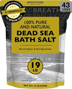 AROMASONG Fine Grain Dead Sea Bath Salt 19 lbs for Relaxation and Care Smooth Gift Organic Cleansing