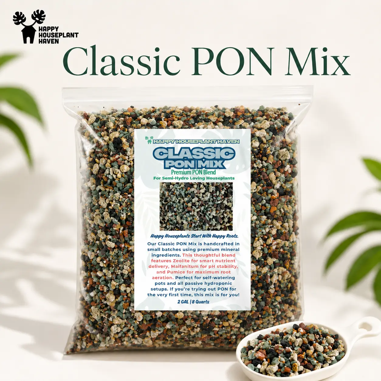 Classic PON Mix – Soil-Free Potting Mix  for Self-Watering Pots, Semi-Hydro, Passive Hydroponics & Houseplants  Product Description