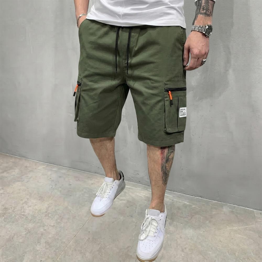 men's cargo shorts Men’s 3-piece outdoor cargo shorts with multiple pockets and zippered pockets; two-pocket design with large, functional 3D side pockets and a drawstring waist. Suitable for everyday hiking and fishing. Great value for money. summer