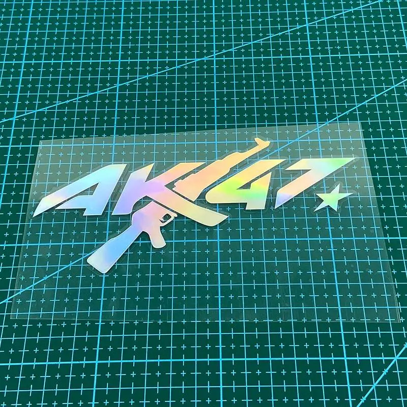 AK47 Letter Design Car Sticker, Sticker for Cars, Waterproof Vinyl Decals for Motorcycle Fuel Tank Scooter Body Car Windows Bumpers Windshields Laptops, Car Exterior Decoration Stickers, Universal Car Sticker