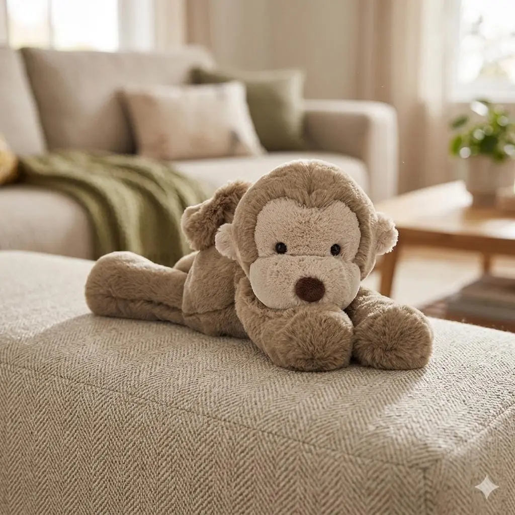 Jellycat Smudge Monkey – Ultra Soft Plush Monkey, Floppy Stuffed Plush Collectible, Cozy Nursery Decor, Baby Shower Gift & Jellycat Fan Gift, Keychains
