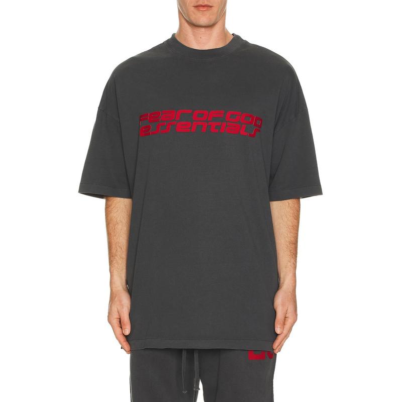 Fear of God ESSENTIALS 90'S Short Sleeve Tee in Iron Grey
