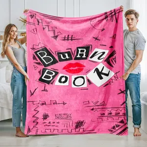 Mean Girl Burn Book Pattern Print Shawl Stylish Blanket, Multifunctional Hanging Tapestry for Bed Sofa Chair Decor, Ideal Valentine's Day Gift