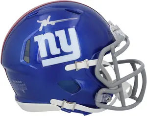 Malik Nabers New York Giants Autographed Riddell Speed Mini Helmet - Fanatics Authentic Certified