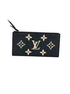 Pre-owned Louis Vuitton Leather Small Leather Goods Giant Monogram Empreinte Zippered Pouch