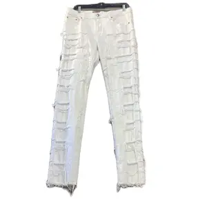 White Stacked Jeans for Men - Casual Style, Lightweight Design, Suitable for All Occasions, Perfect for Men's Trouser - Menswear