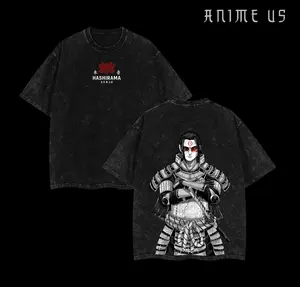 Vintage Washed Hashirama Senju The First Hokage Graphic Tee - Flat Print Konoha Naruto Anime Streetwear on Neutral Backdrop - Lightweight Oversized Shirt & 2026 Father's Day Gift