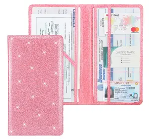 Bling Car Registration and Insurance Holder,Sparkling Vehicle Card Document Magnetic Closure Glove Box Organizer, Bling Car Accessories for Essential Info, Driver License Cards*