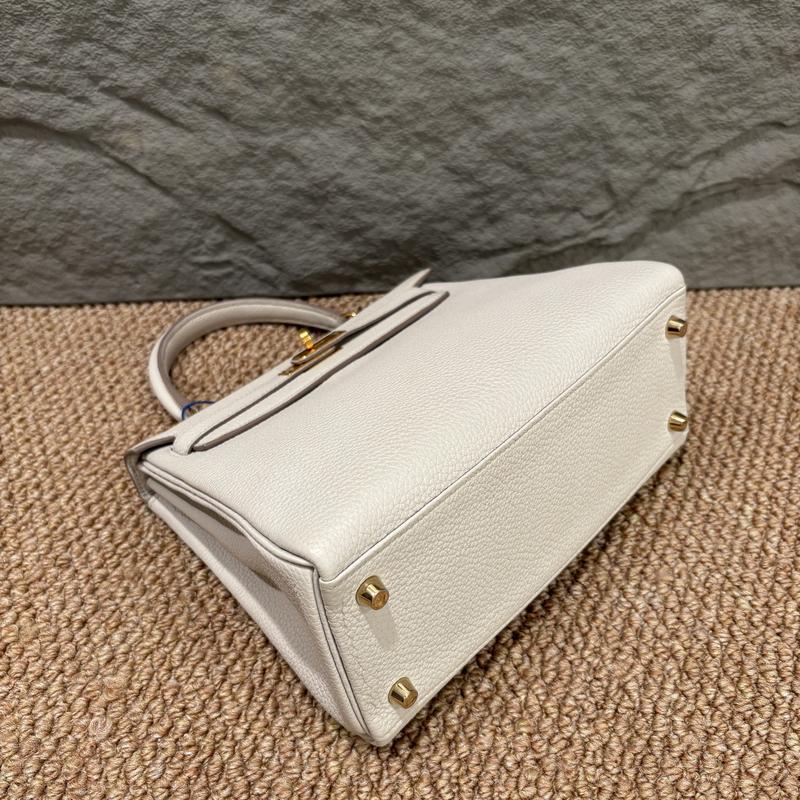 Pre-owned HERMÈS Leather tote bags Hermes Kelly 25 Togo 8L Beton (jd0906a0)