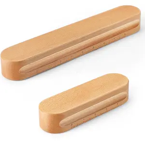 2 Pack Beechwood Tailors Clappers, Professional Wooden Sewing Tool for Flattening Fabrics, Point Pressing, Quilting and Ironing (12inch & 7inch)