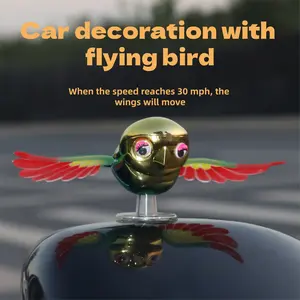 1PCS Car-mounted flying bird, exterior car ornaments, electric car ornaments, rearview mirror, roof decorations, novelty toys