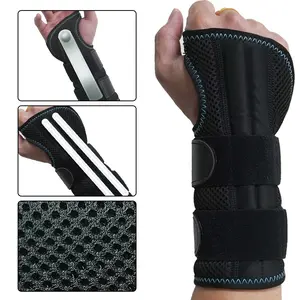 Wrist Brace for Carpal Tunnel, Adjustable Wrist Support Splint with Steel Plate, Breathable Wrist Stabilizer for Sprain Relief, Fits Left & Right Hand