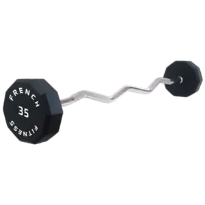 French Fitness EZ Curl Urethane Barbell 35 lbs - Single (New)