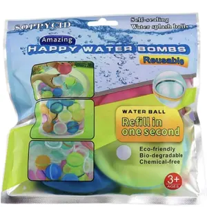 SOPPYCID Amazing Happy Water Bombs Reusable Self-sealing Eco-friendly Bio-degradable Chemical-free Refill in One Second for Ages 3+