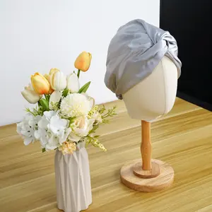 Shower cap - 19 Momme 100% Mulberry Silk - Women's silk bonnet for Hair Care, Highest Silk Hair wrap for Sleeping with Premium Elastic, heatless curls  Shower