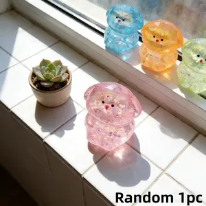 Cute Glitter Dog Squishy, Random 1pc Clear Soft Squeeze Toy, Super Satisfying Fidget Toy, Perfect Stress Relief & Fun Gift