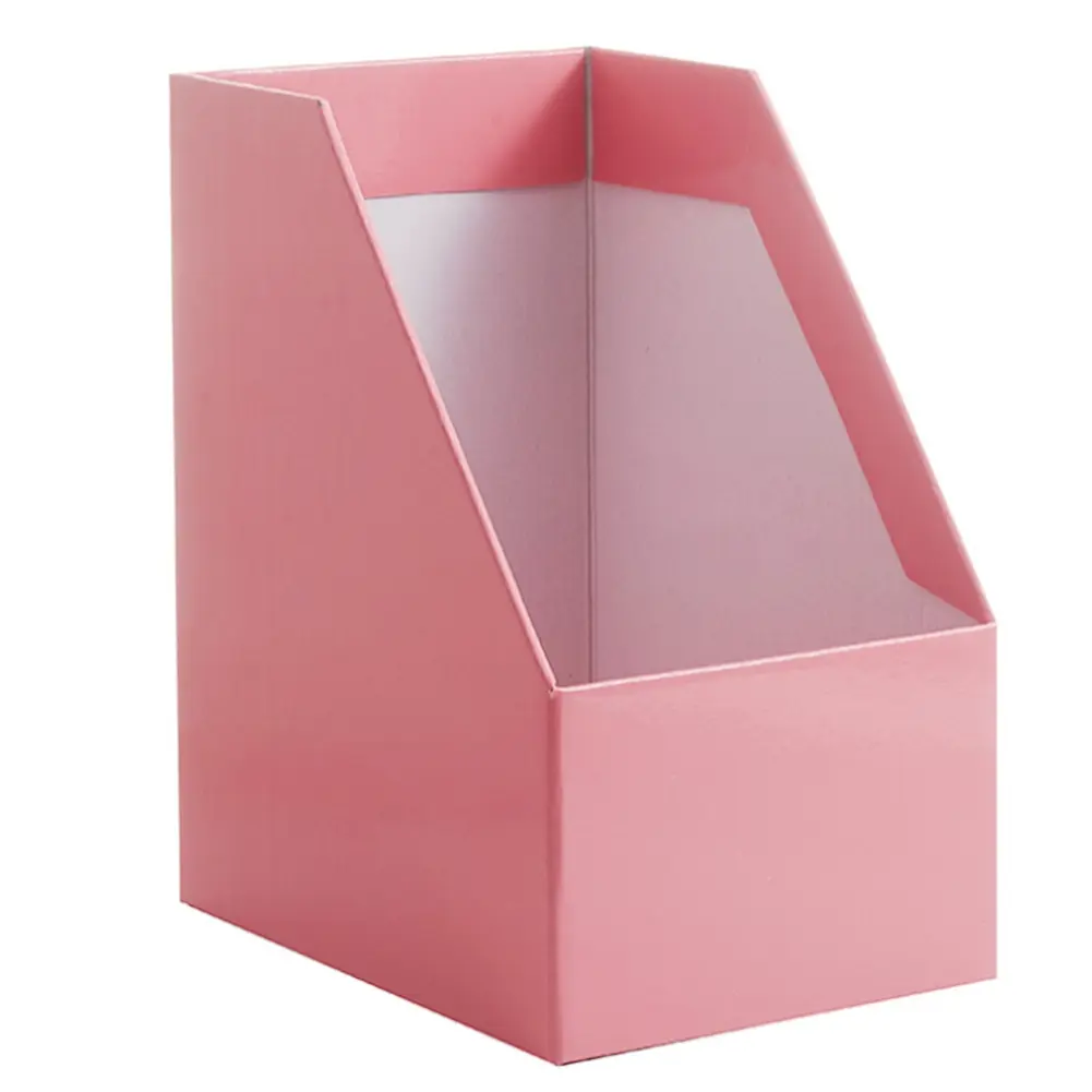 Large Kraft Paper Magazine Rack Bookend - Foldable Waterproof Breathable File Holder with Drawer, Deodorant Feature, 18x26x30cm, Environmentally Friendly, Space-Saving, Easy to Clean, Free Stacking for Office Storage Organization