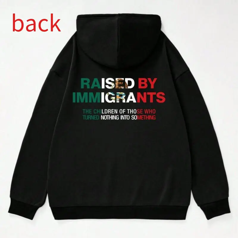 Mexican hoodie raised by immigrants, dreamer hoodie, proud daughter, Mexican cultural statement piece, fun graphics Prints Sweatshirts
