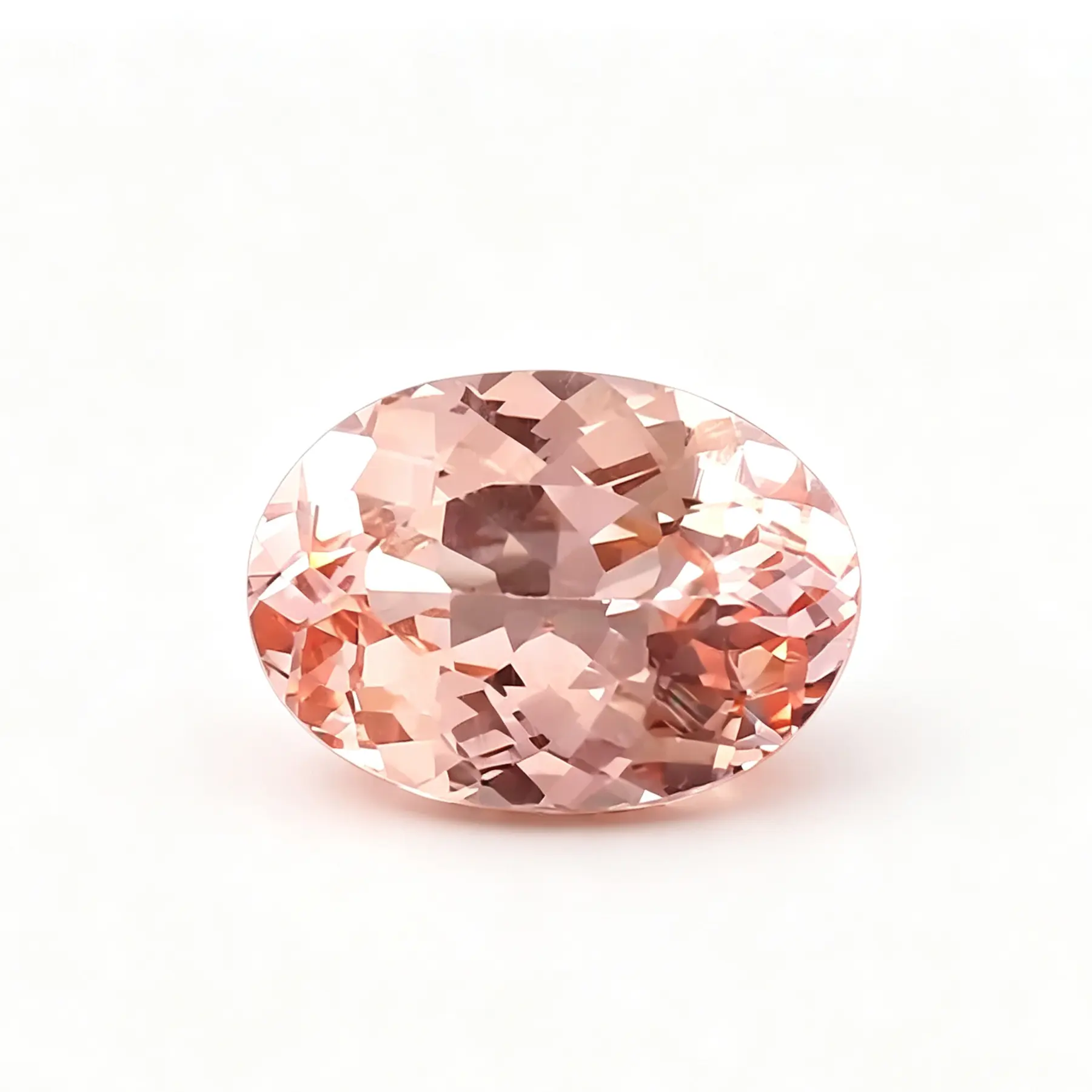 Natural Oval Cut Morganite With Certificate