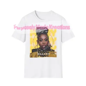 Handcrafted Missy Elliot Shirt with Soft HTV Designs, Unisex Fit, Regular Sleeve