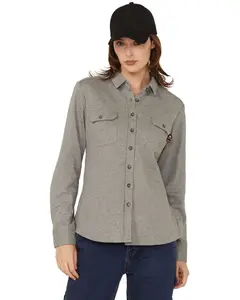 Forge Workwear Women's Women'S Fr Knit Long Sleeve Button-Down Work Shirt - Lfrb1ps-026