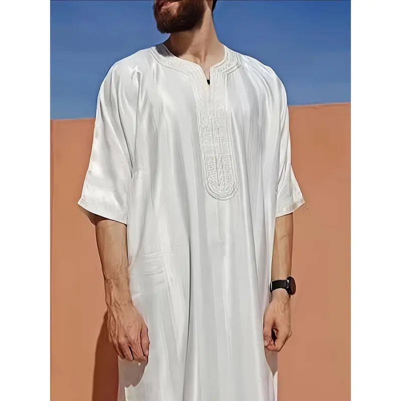 mens islamic dress Hooded Black Thobe by Aamsah
