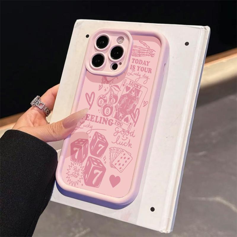 Leopard-Print Cherry Pattern Full-Coverage Shockproof Phone Case Compatible with iPhone 17/16/15/14 Pro and Samsung S25/24/23/22 Series Protection Pink christmas phone cases iphone 17 pro case