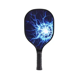 9-layer poplar wood pickleball paddle, one-piece wooden design, edge-wrapped, single paddle