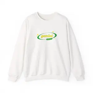 gemini double trouble (yellow-green) crewneck sweatshirt