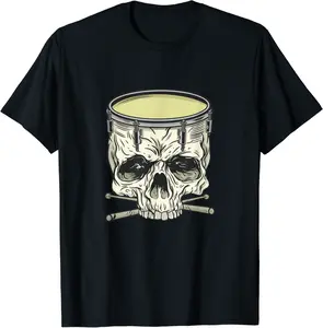 Drum head Skull and Cross Sticks Shirt Drummer Musician Gift T-Shirt - Diegoort Shop 32B08ZRBQRYH