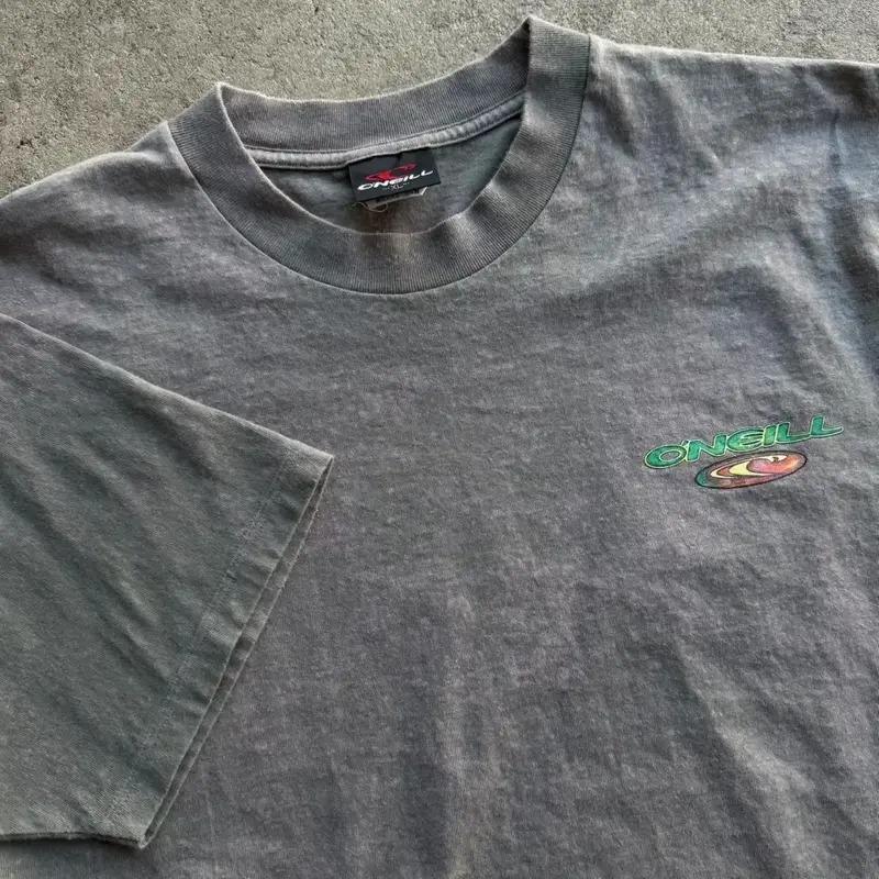 Vintage 90s Green O Neill Retro Surf Tee for Men and Women, Casual Short Sleeve T-shirt for Summer, Soft Cotton Top, USA-Made & Printed Apparel