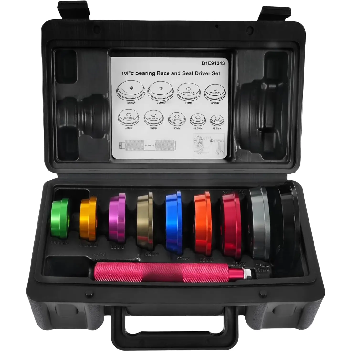 Bearing Press Kit, 10 count Bearing Race and Seal Driver Set, Seal Driver Installer Set for Bearing Installation