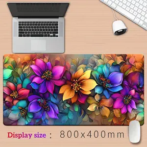 1pc 3D Rainbow Flower Mouse Pad, Keyboard Gaming Accessories Mouse Pad, Office Computer PC Gamer Laptop Desk Mat, Rubber Non-Slip Adult Novelty Gift