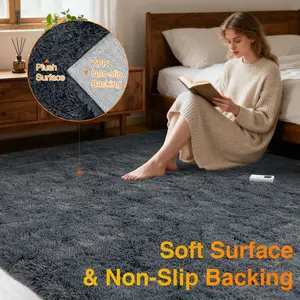 Garvee Electric Heated Rug Soft Plush Gaming Mat And Foot Warmer With Timer Fast Heating Floor Heating Pad For Playroom And Office