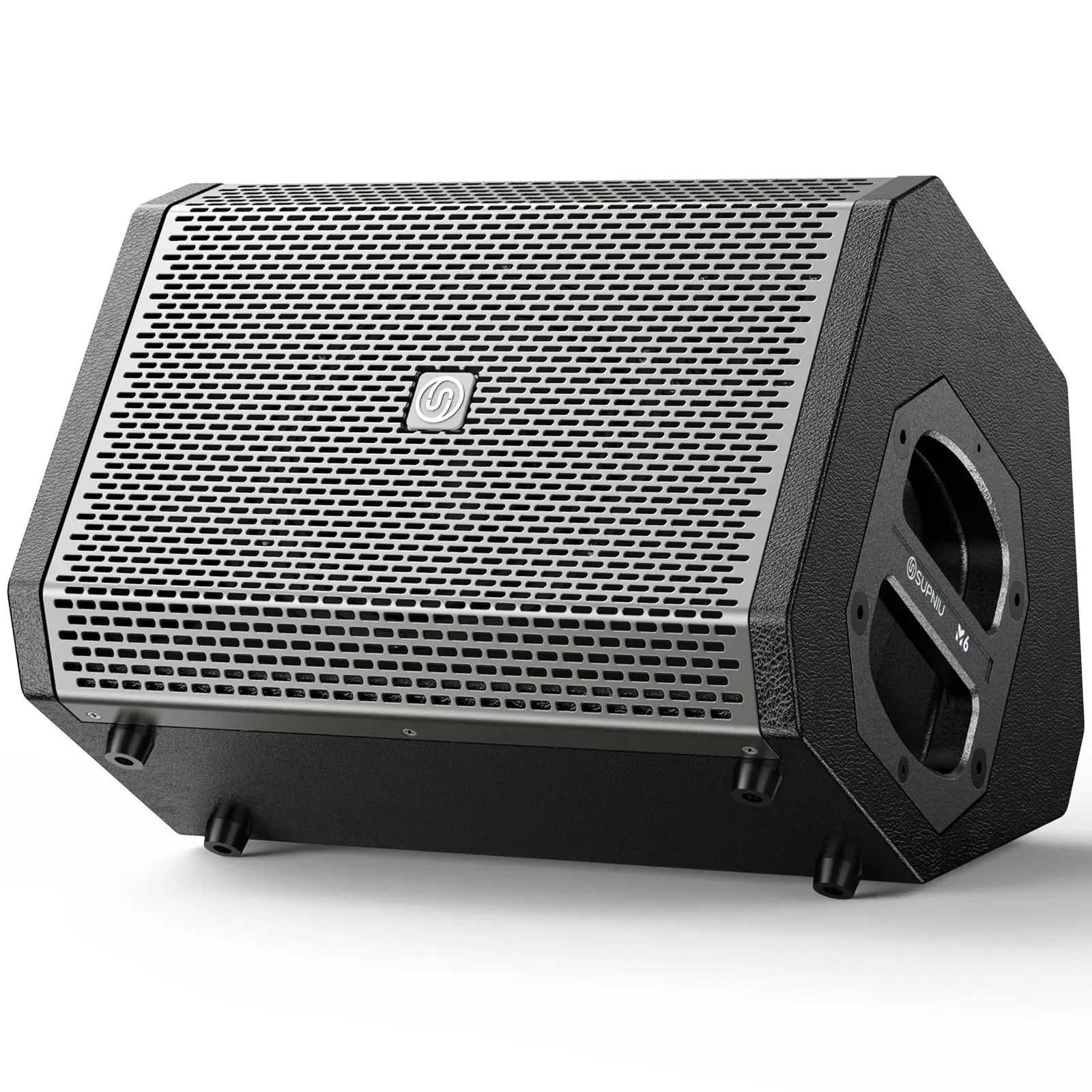 SUPNIU M6 Durable 200W Portable PA System Bluetooth Karaoke Machine with 5-Channel Mixer, 2 Wireless Microphones, Guitar/AUX Inputs, Charging Rechargeable Speaker, Handle, Aesthetic Audios for Street Busking, Home Party, Batteries
