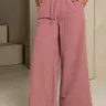 Women's Plaid Wide-Leg Pants, Casual Loose Straight Fit Adjustable Drawstring Waist Pockets Loungewear, Homewear Home Sleepwear Pajama Pants, Plaid Pj Pants for Spring, Lounge Pajama Style